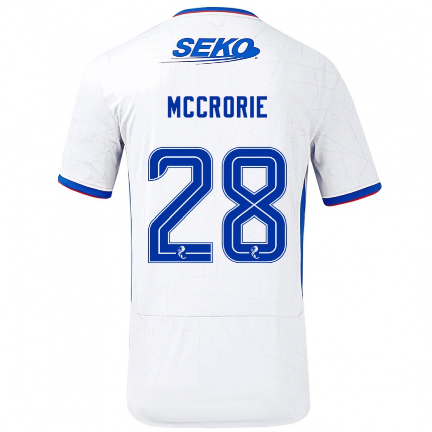 Moteriškas Robby Mccrorie #28 Balta Mėlyna Išvykos Marškinėliai 2024/25 T-Shirt