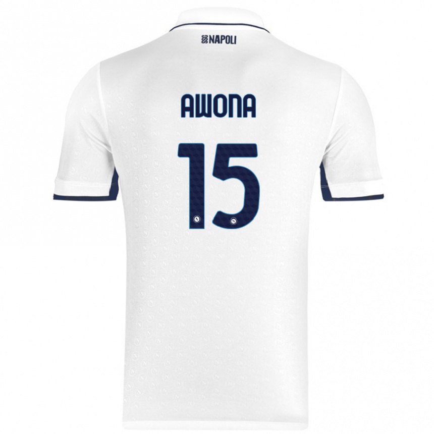 Moteriškas Aurelle Awona #15 Balta Karališka Mėlyna Išvykos Marškinėliai 2024/25 T-Shirt