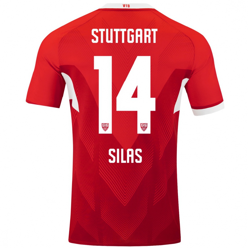 Moteriškas Silas #14 Raudona Balta Išvykos Marškinėliai 2024/25 T-Shirt