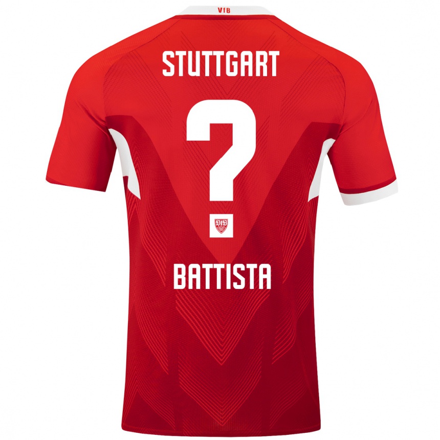 Moteriškas Luca Battista #0 Raudona Balta Išvykos Marškinėliai 2024/25 T-Shirt