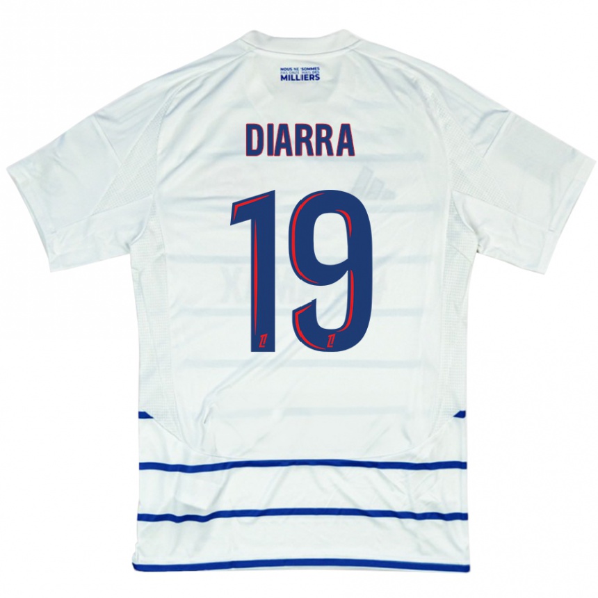 Moteriškas Habib Diarra #19 Balta Mėlyna Išvykos Marškinėliai 2024/25 T-Shirt