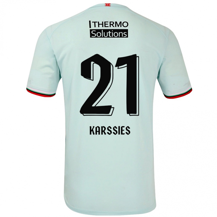 Moteriškas Sam Karssies #21 Šviesiai Žalia Išvykos Marškinėliai 2024/25 T-Shirt