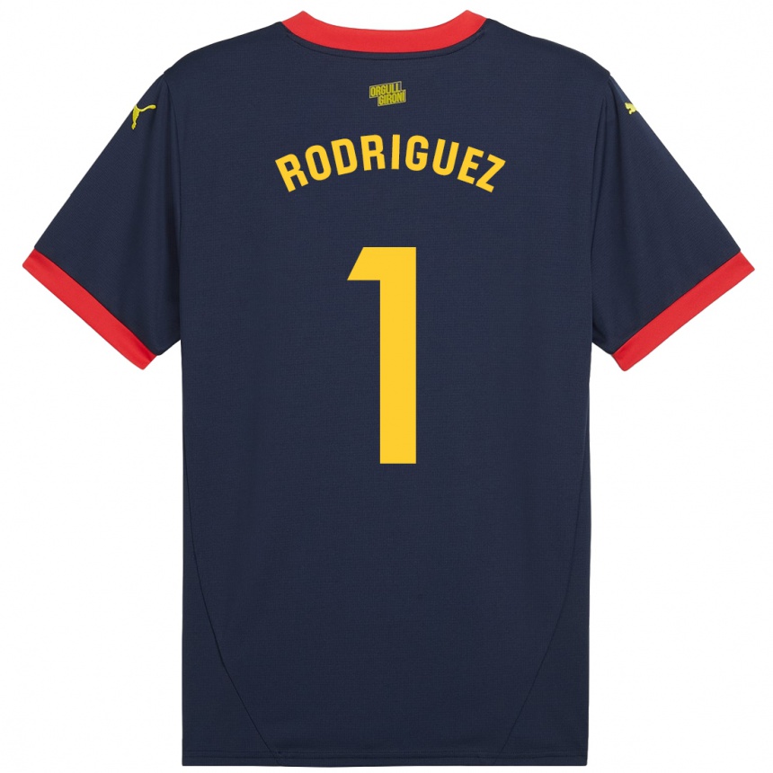 Moteriškas Maria Rodríguez #1 Tamsiai Raudona Išvykos Marškinėliai 2024/25 T-Shirt