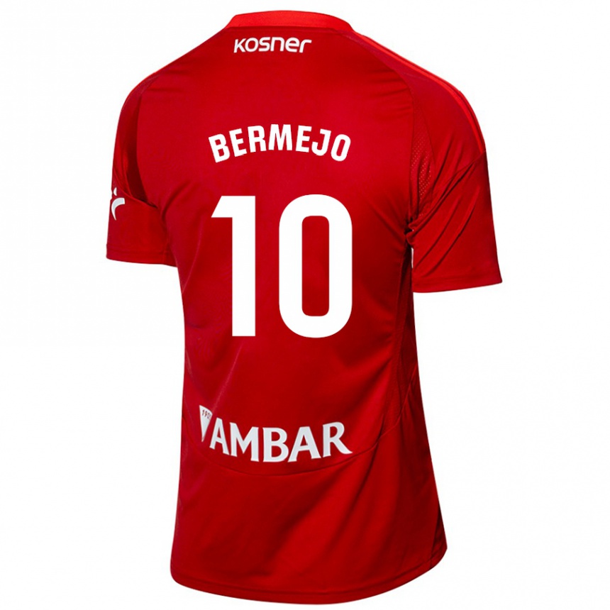 Moteriškas Sergio Bermejo #10 Balta Mėlyna Išvykos Marškinėliai 2024/25 T-Shirt