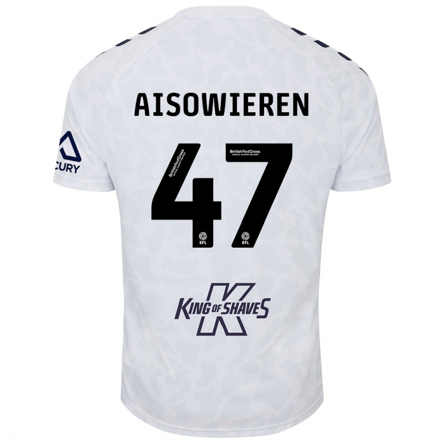 Moteriškas Evan Eghosa Aisowieren #47 Baltas Išvykos Marškinėliai 2024/25 T-Shirt