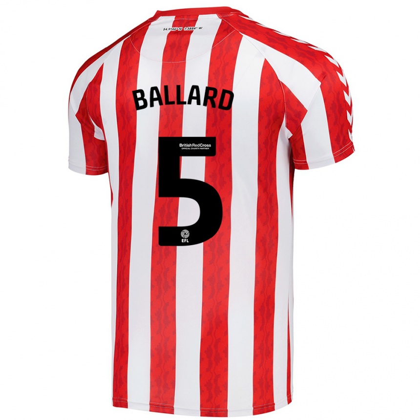 Vaikiškas Daniel Ballard #5 Raudona Balta Namų Marškinėliai 2024/25 T-Shirt