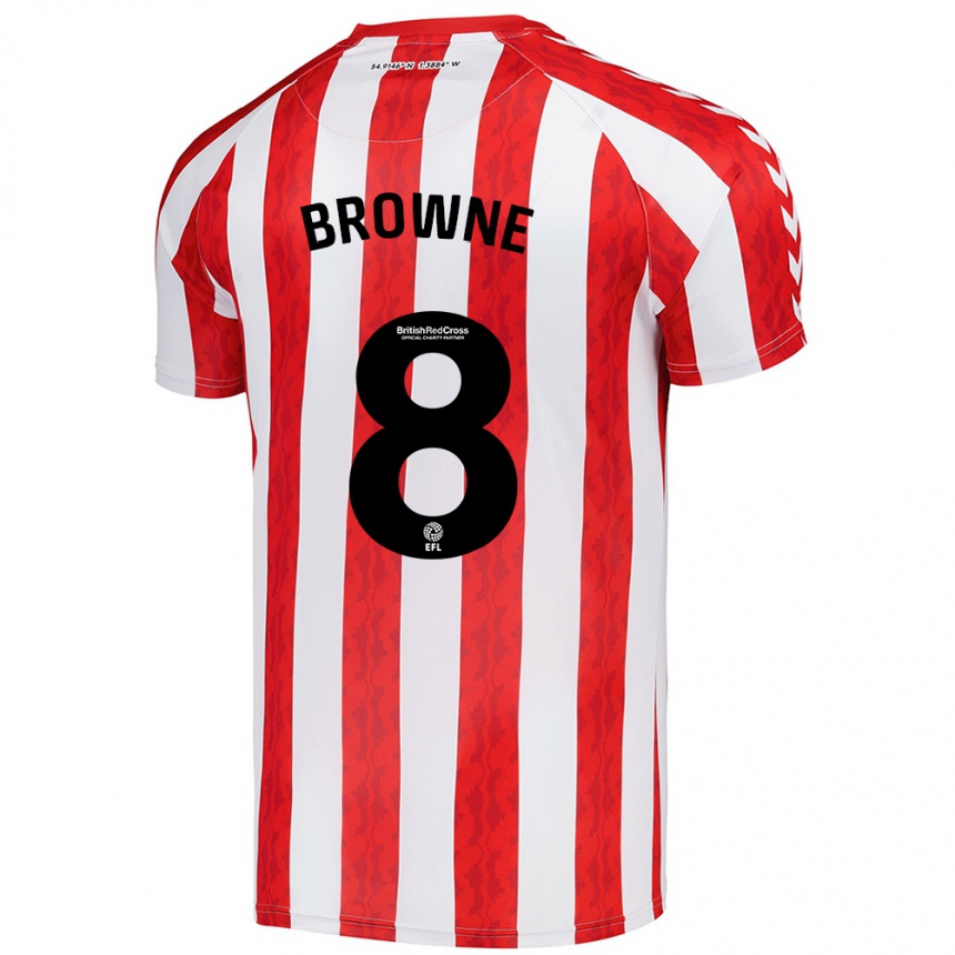 Vaikiškas Alan Browne #8 Raudona Balta Namų Marškinėliai 2024/25 T-Shirt