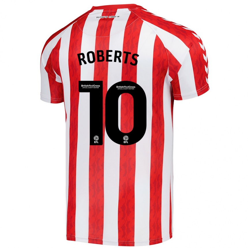 Vaikiškas Patrick Roberts #10 Raudona Balta Namų Marškinėliai 2024/25 T-Shirt