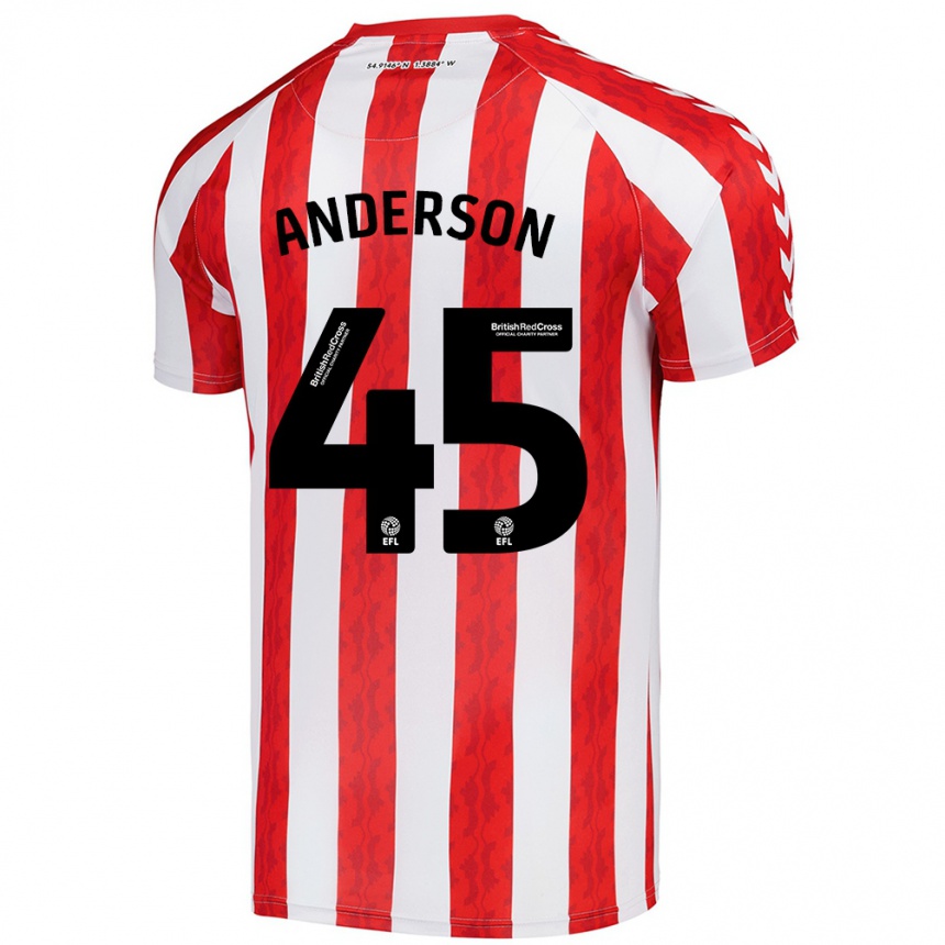 Vaikiškas Joe Anderson #45 Raudona Balta Namų Marškinėliai 2024/25 T-Shirt