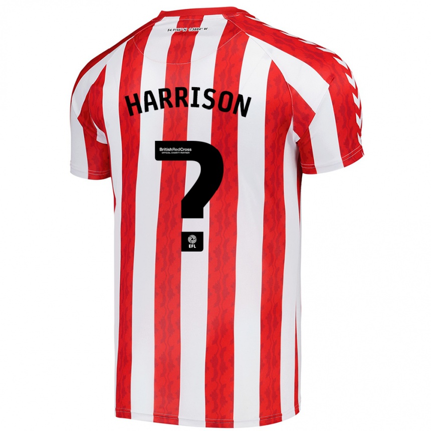 Vaikiškas Harrison Jones #0 Raudona Balta Namų Marškinėliai 2024/25 T-Shirt