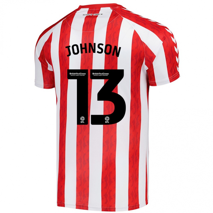 Vaikiškas Zak Johnson #13 Raudona Balta Namų Marškinėliai 2024/25 T-Shirt