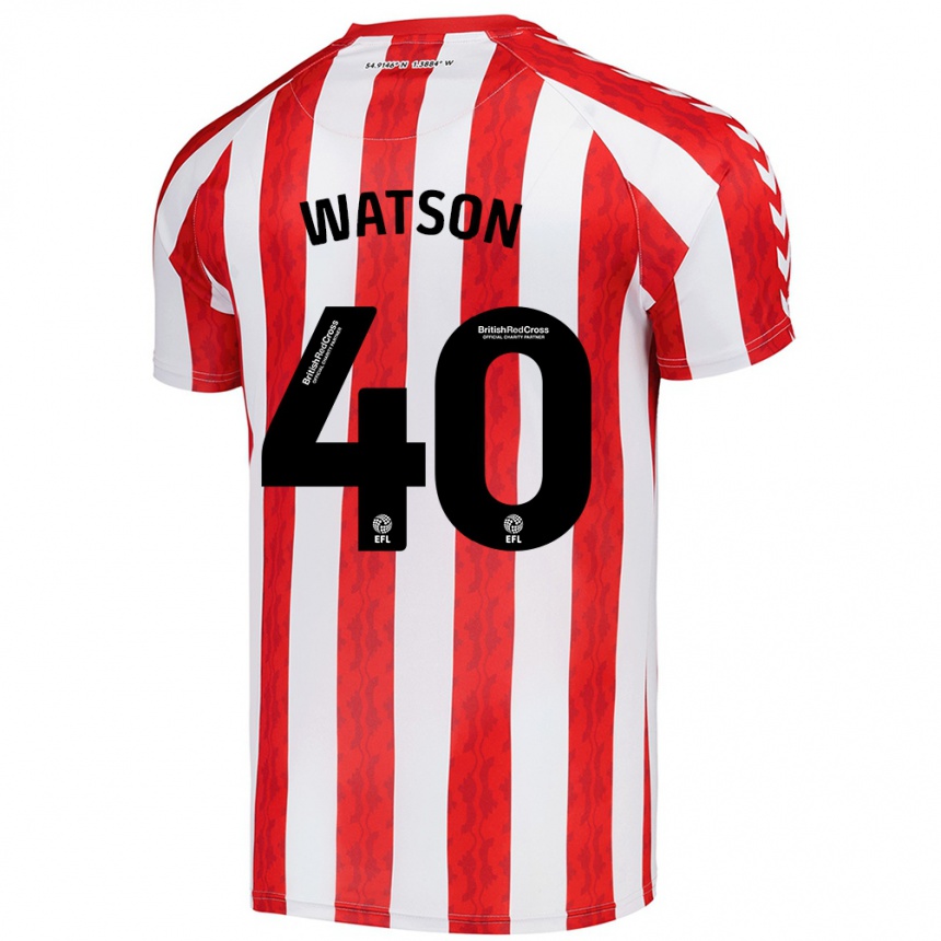 Vaikiškas Tom Watson #40 Raudona Balta Namų Marškinėliai 2024/25 T-Shirt