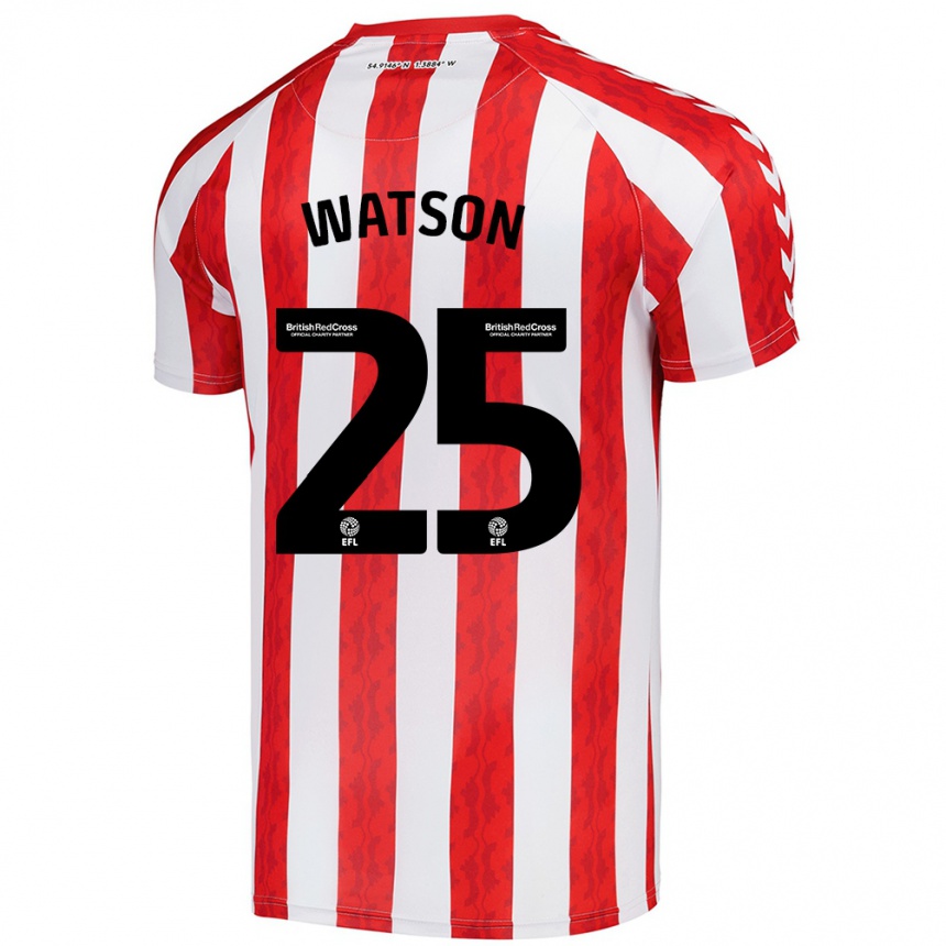 Vaikiškas Katy Watson #25 Raudona Balta Namų Marškinėliai 2024/25 T-Shirt