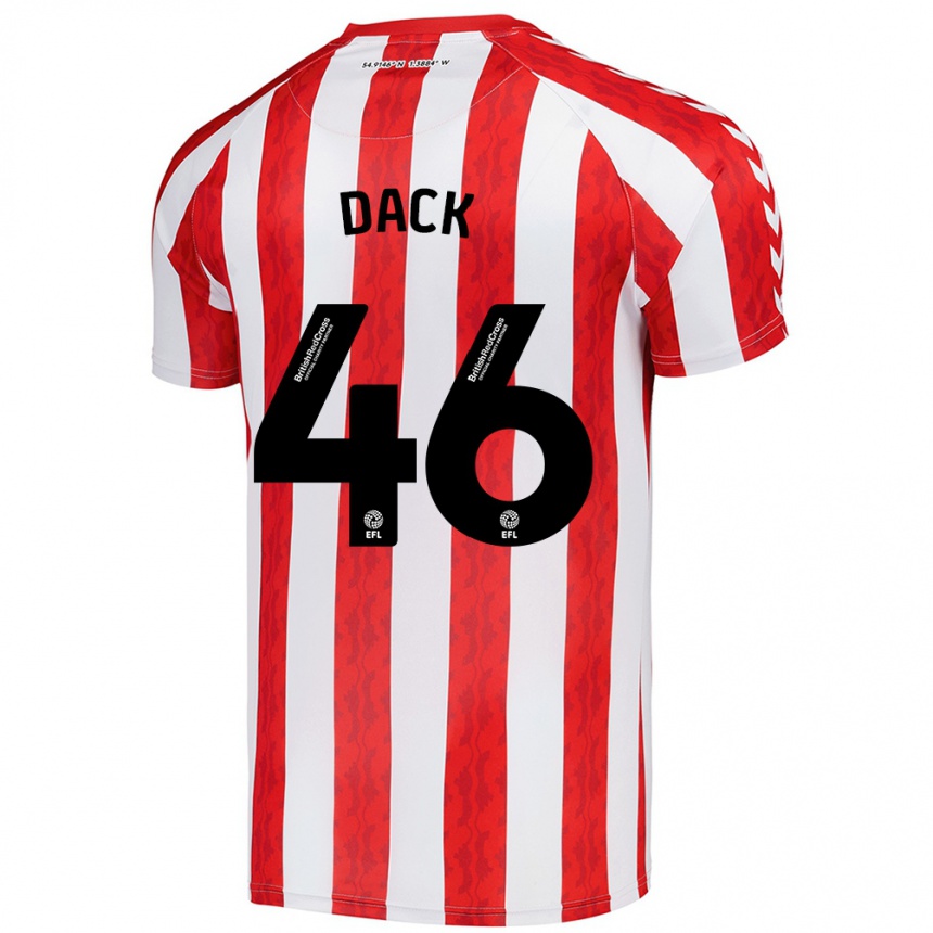 Vaikiškas Bradley Dack #46 Raudona Balta Namų Marškinėliai 2024/25 T-Shirt