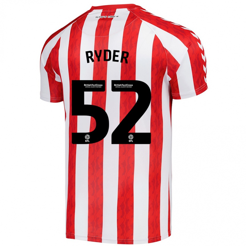 Vaikiškas Joe Ryder #52 Raudona Balta Namų Marškinėliai 2024/25 T-Shirt