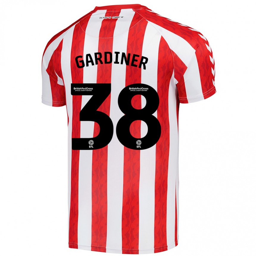 Vaikiškas Harry Gardiner #38 Raudona Balta Namų Marškinėliai 2024/25 T-Shirt