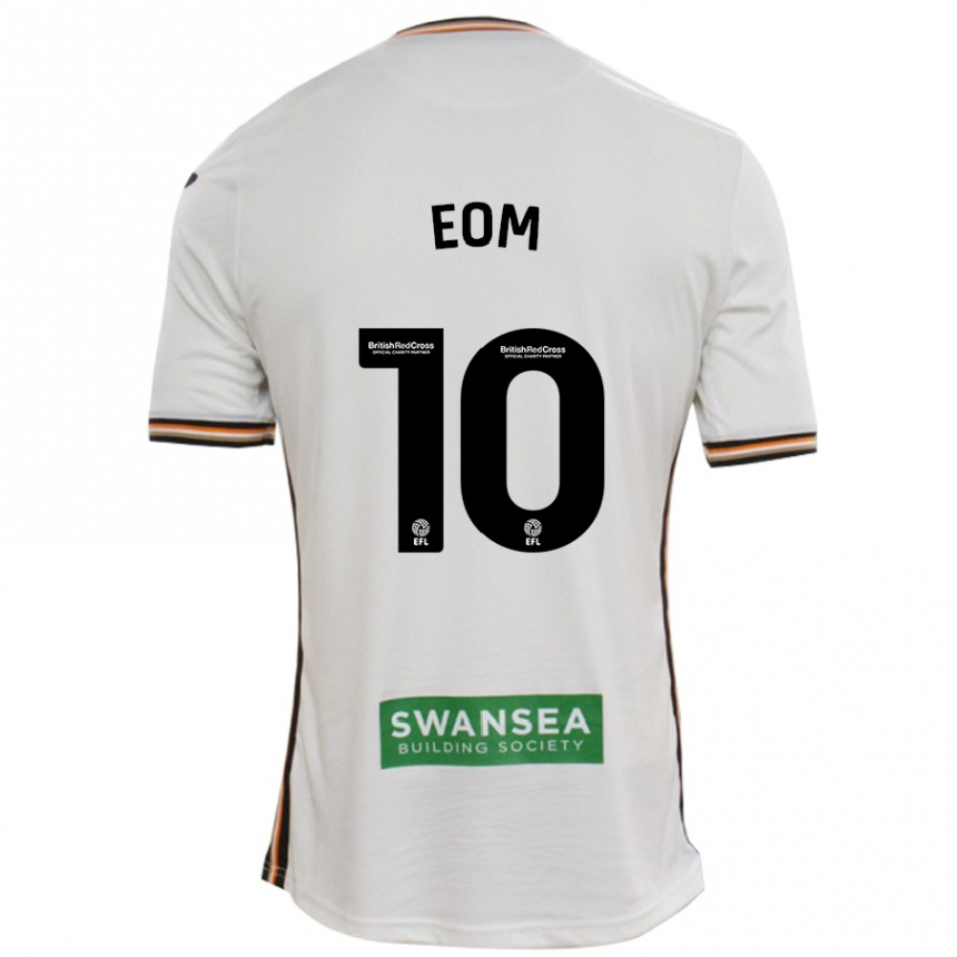 Vaikiškas Ji-Sung Eom #10 Baltas Namų Marškinėliai 2024/25 T-Shirt