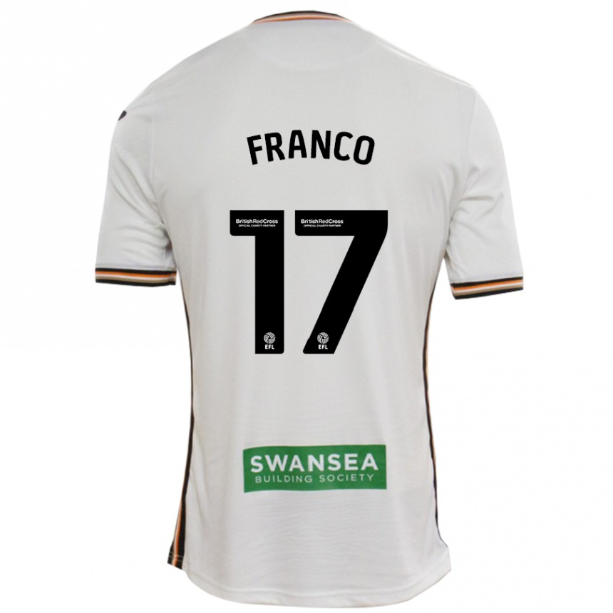 Vaikiškas Gonçalo Franco #17 Baltas Namų Marškinėliai 2024/25 T-Shirt