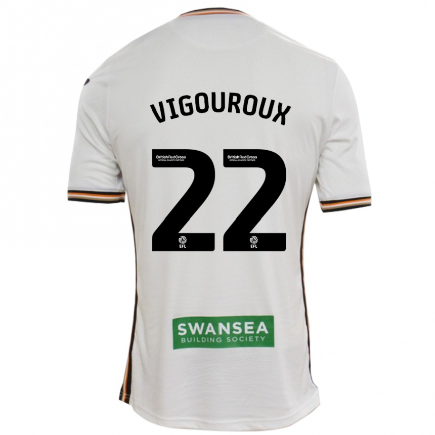 Vaikiškas Lawrence Vigouroux #22 Baltas Namų Marškinėliai 2024/25 T-Shirt