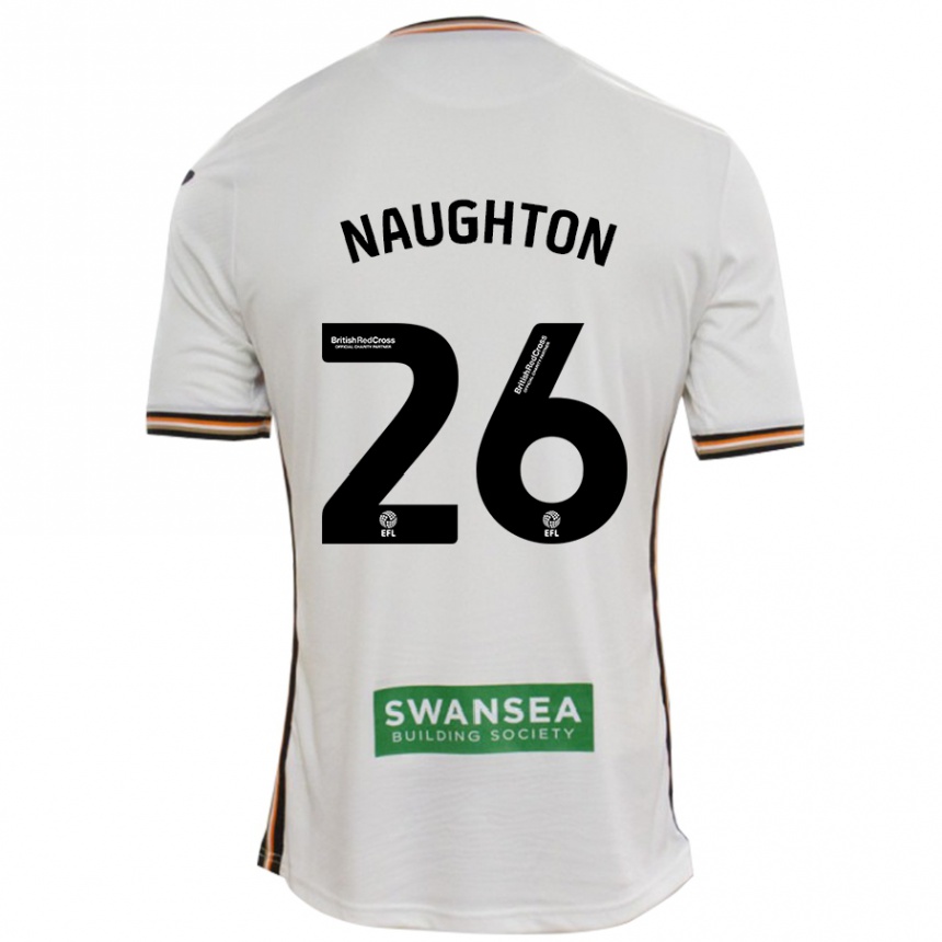 Vaikiškas Kyle Naughton #26 Baltas Namų Marškinėliai 2024/25 T-Shirt