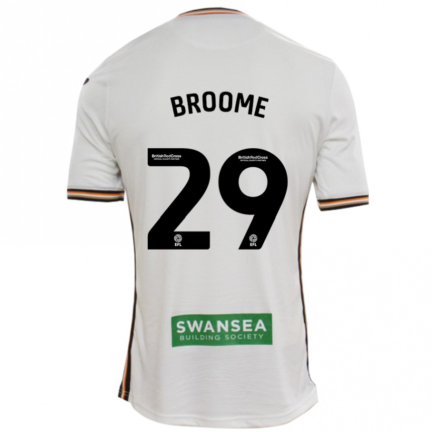 Vaikiškas Nathan Broome #29 Baltas Namų Marškinėliai 2024/25 T-Shirt