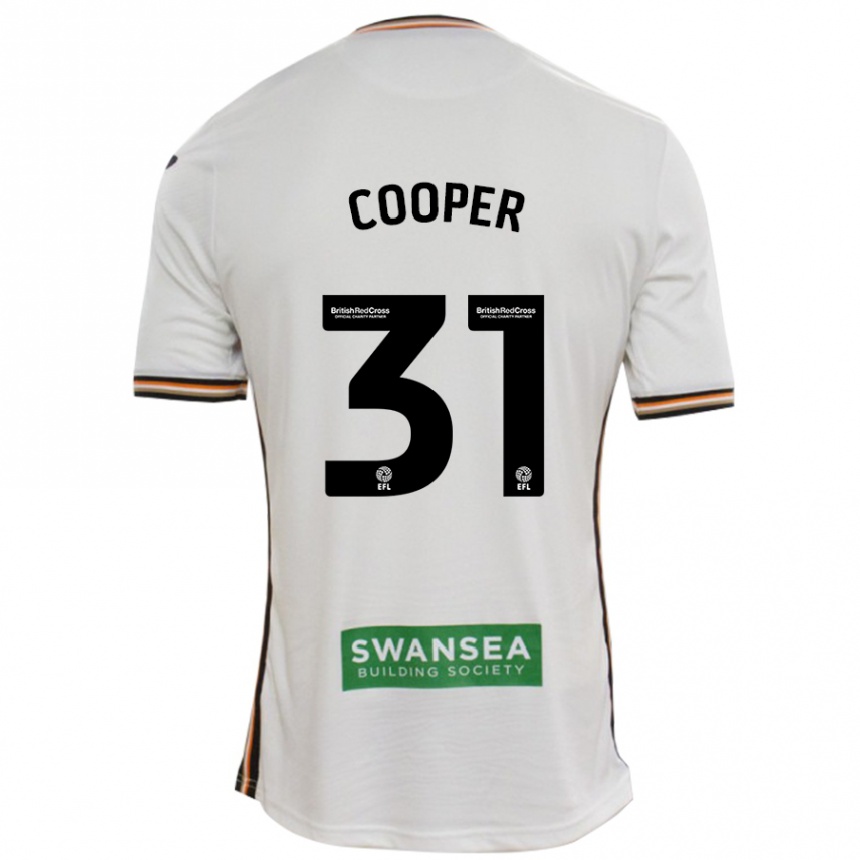 Vaikiškas Oliver Cooper #31 Baltas Namų Marškinėliai 2024/25 T-Shirt