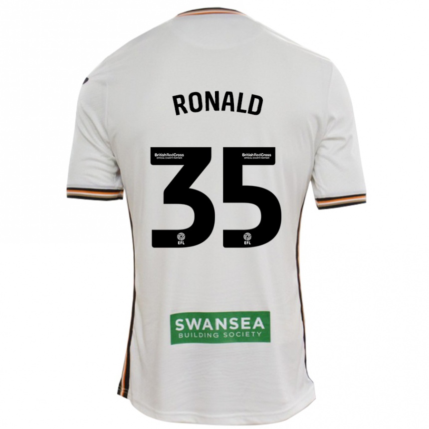 Vaikiškas Ronald #35 Baltas Namų Marškinėliai 2024/25 T-Shirt