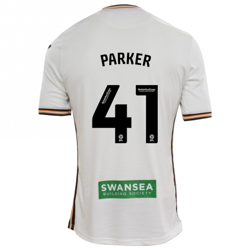 Vaikiškas Sam Parker #41 Baltas Namų Marškinėliai 2024/25 T-Shirt