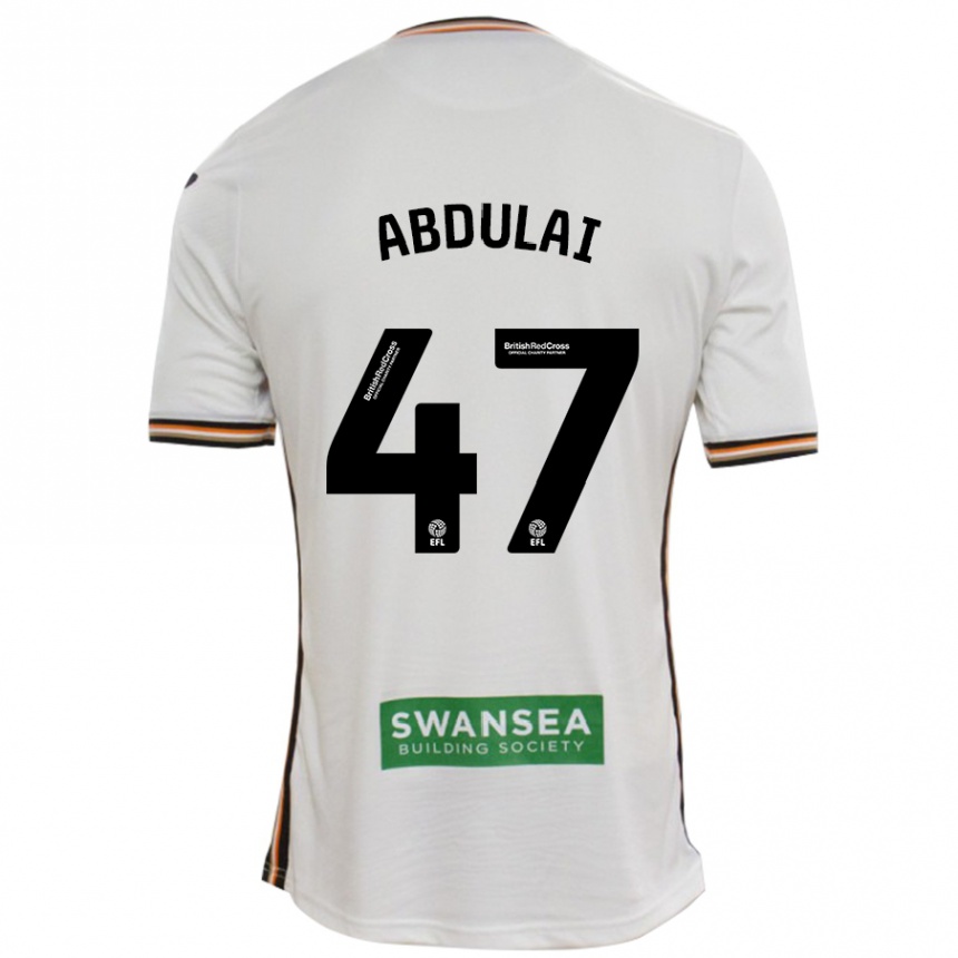 Vaikiškas Azeem Abdulai #47 Baltas Namų Marškinėliai 2024/25 T-Shirt