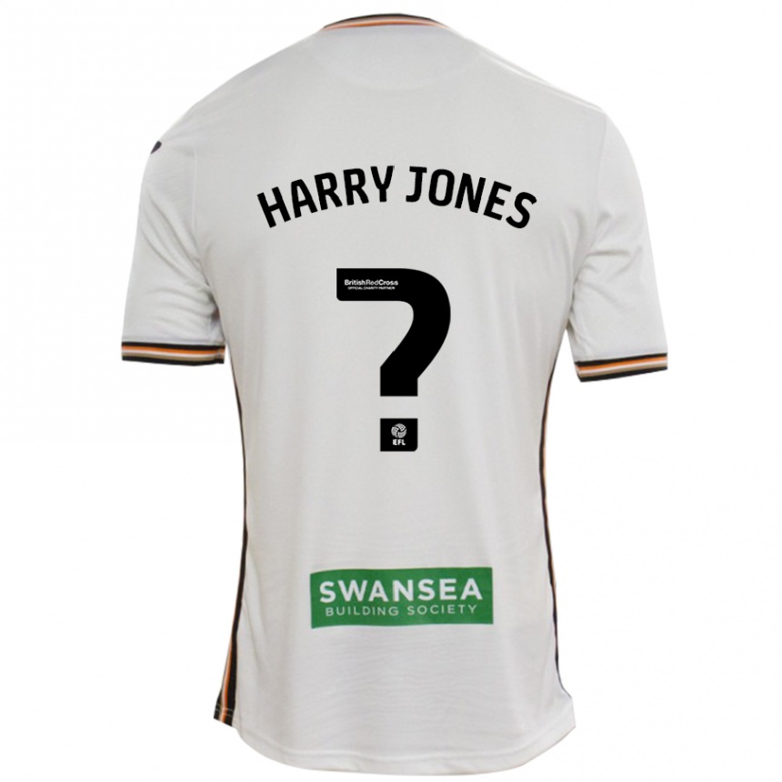 Vaikiškas Harry Jones #0 Baltas Namų Marškinėliai 2024/25 T-Shirt