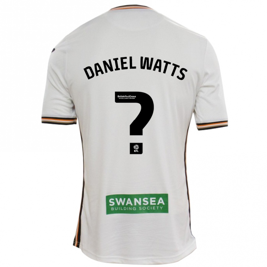 Vaikiškas Daniel Watts #0 Baltas Namų Marškinėliai 2024/25 T-Shirt