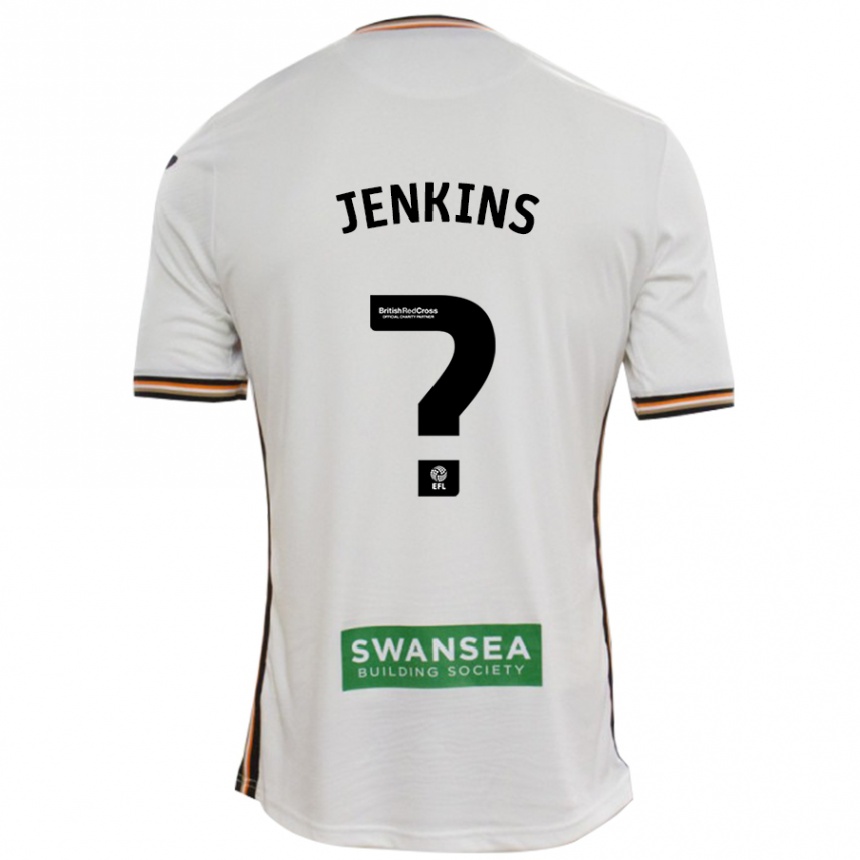 Vaikiškas Kian Jenkins #0 Baltas Namų Marškinėliai 2024/25 T-Shirt