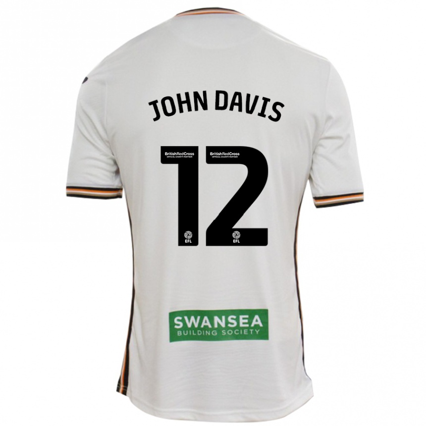 Vaikiškas Stacey John-Davis #12 Baltas Namų Marškinėliai 2024/25 T-Shirt