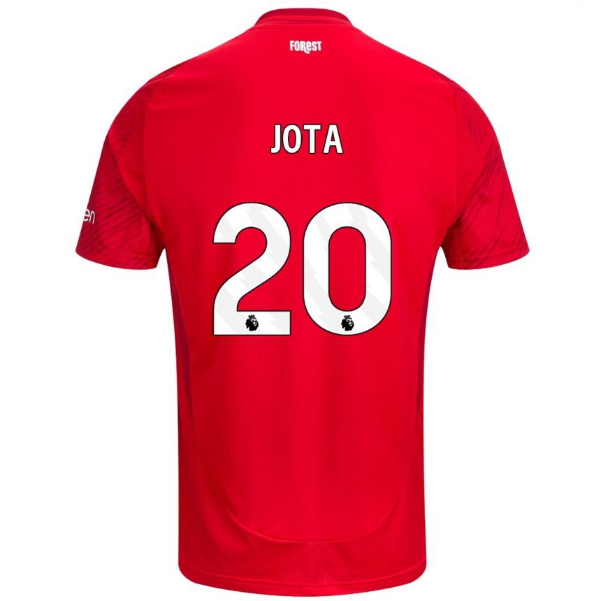 Vaikiškas Jota Silva #20 Raudona Balta Namų Marškinėliai 2024/25 T-Shirt