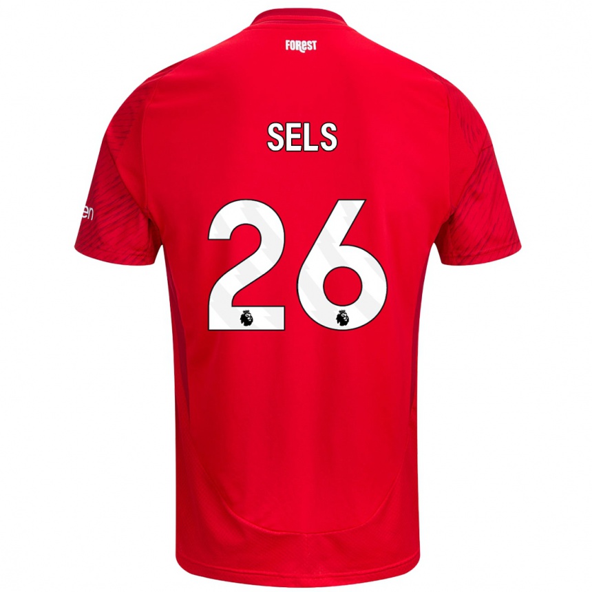 Vaikiškas Matz Sels #26 Raudona Balta Namų Marškinėliai 2024/25 T-Shirt