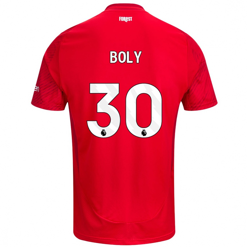 Vaikiškas Willy Boly #30 Raudona Balta Namų Marškinėliai 2024/25 T-Shirt