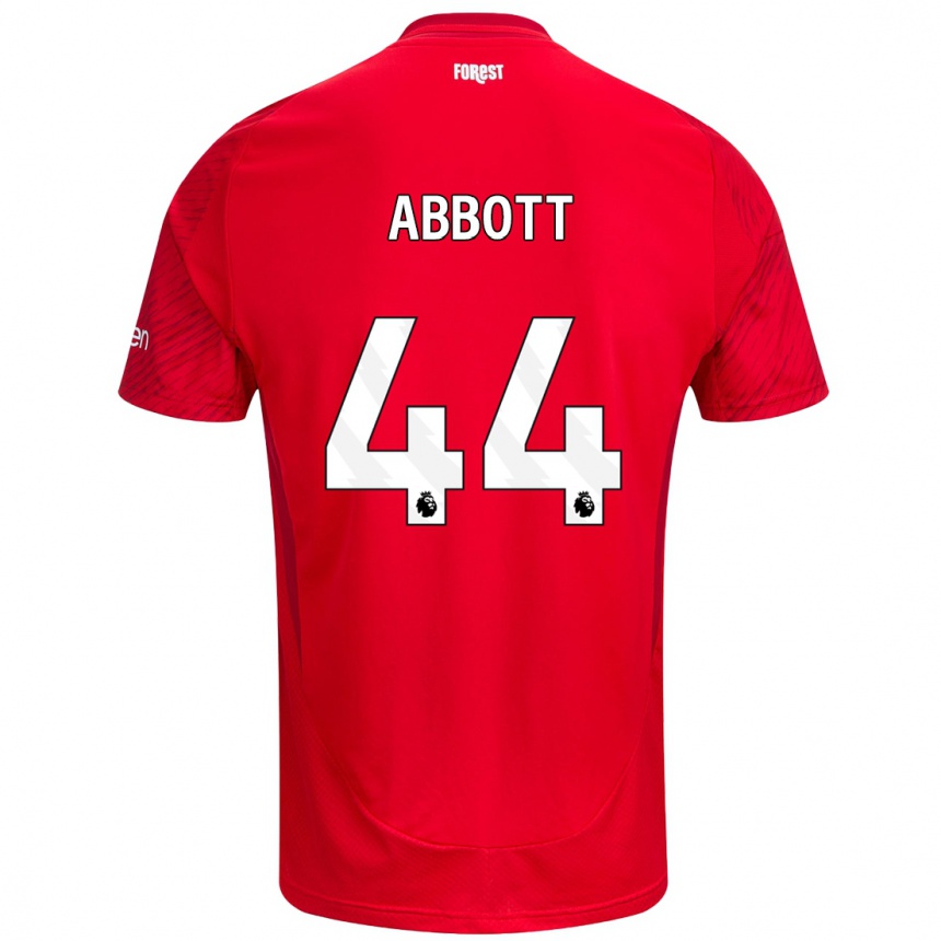 Vaikiškas Zach Abbott #44 Raudona Balta Namų Marškinėliai 2024/25 T-Shirt