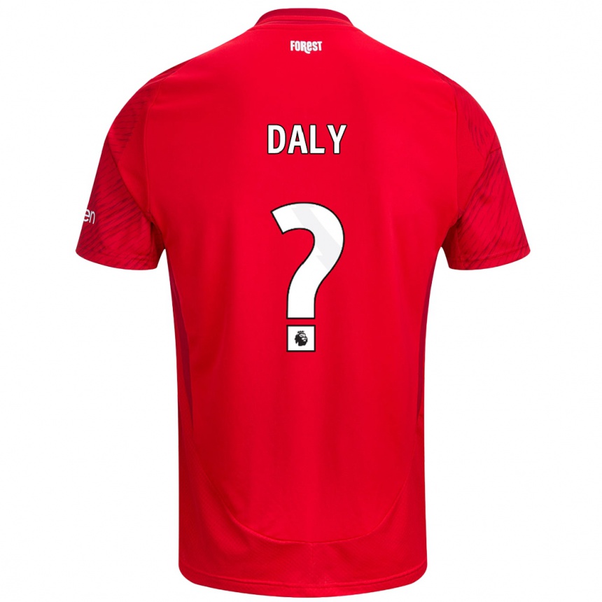 Vaikiškas Cormac Daly #0 Raudona Balta Namų Marškinėliai 2024/25 T-Shirt