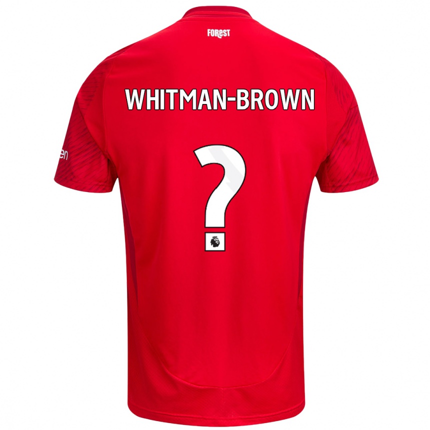 Vaikiškas Chae Whitman-Brown #0 Raudona Balta Namų Marškinėliai 2024/25 T-Shirt