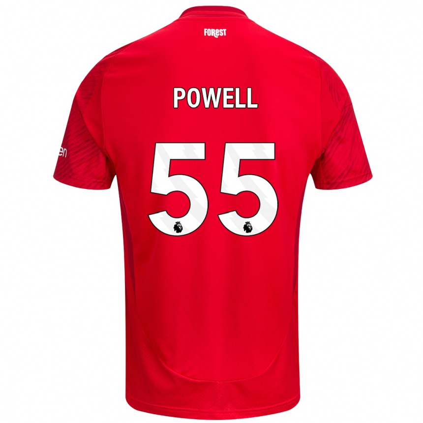 Vaikiškas Josh Powell #55 Raudona Balta Namų Marškinėliai 2024/25 T-Shirt