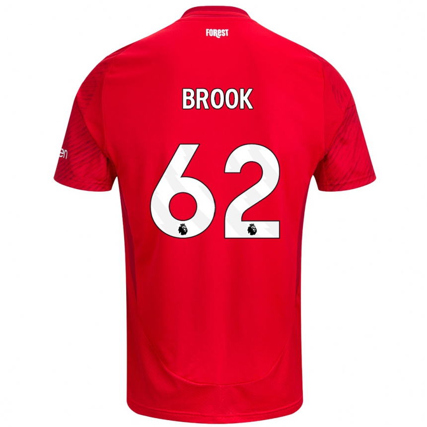 Vaikiškas Will Brook #62 Raudona Balta Namų Marškinėliai 2024/25 T-Shirt