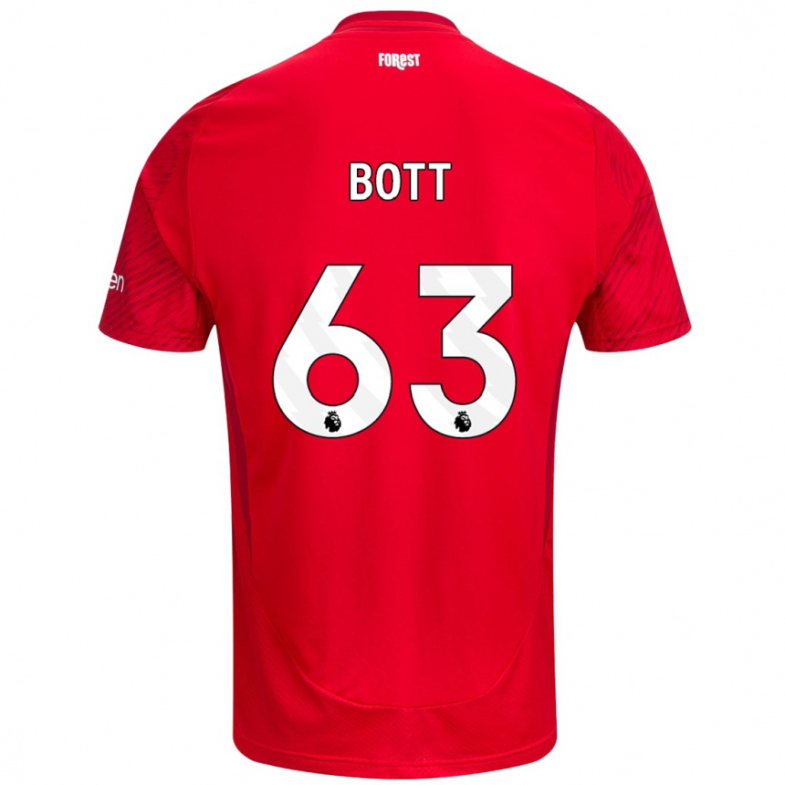 Vaikiškas Aaron Bott #63 Raudona Balta Namų Marškinėliai 2024/25 T-Shirt