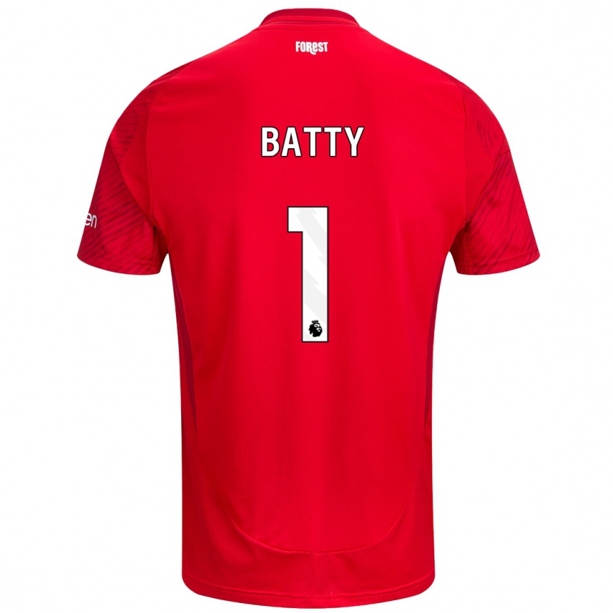 Vaikiškas Emily Batty #1 Raudona Balta Namų Marškinėliai 2024/25 T-Shirt