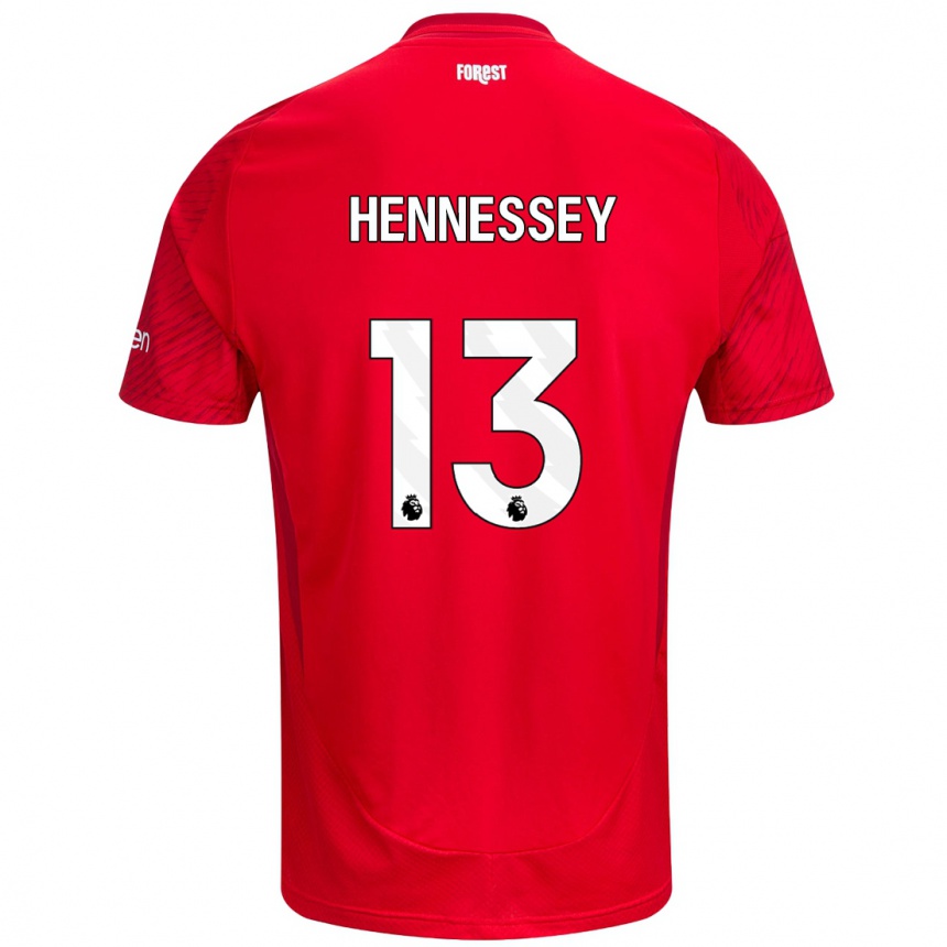 Vaikiškas Wayne Hennessey #13 Raudona Balta Namų Marškinėliai 2024/25 T-Shirt