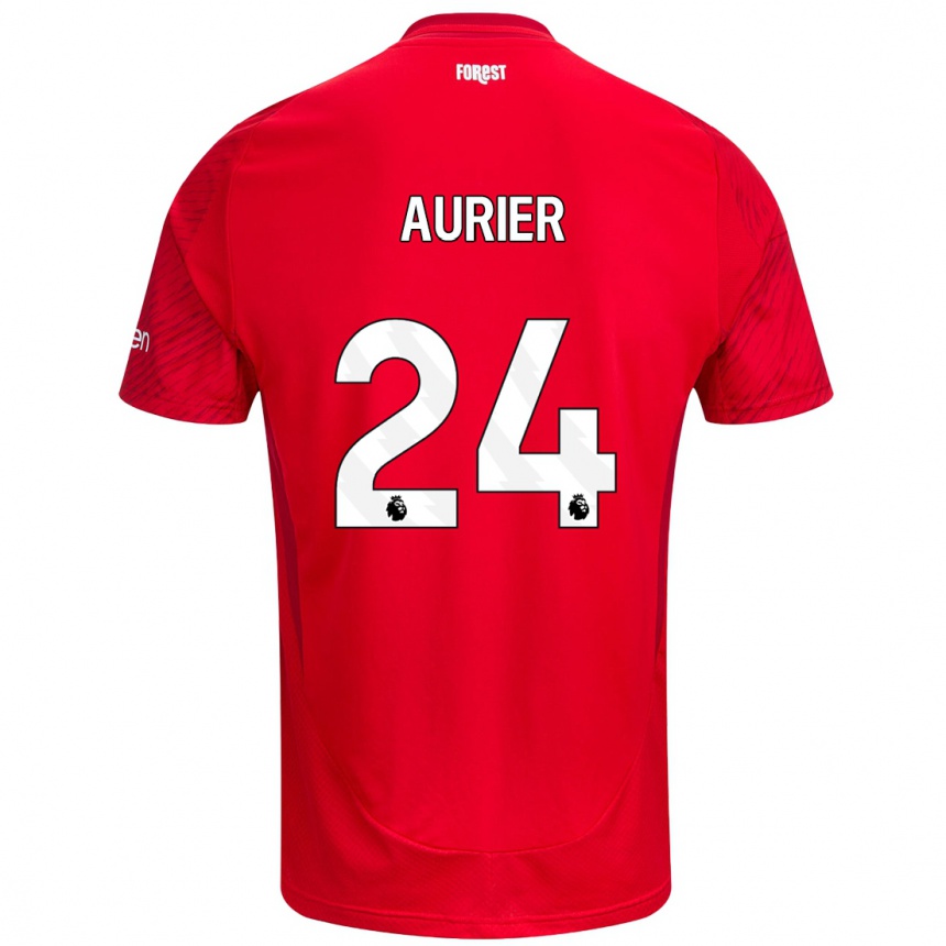 Vaikiškas Serge Aurier #24 Raudona Balta Namų Marškinėliai 2024/25 T-Shirt