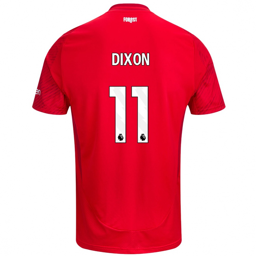 Vaikiškas Chloe Dixon #11 Raudona Balta Namų Marškinėliai 2024/25 T-Shirt