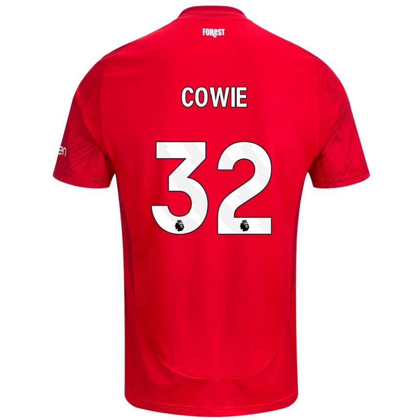 Vaikiškas Abi Cowie #32 Raudona Balta Namų Marškinėliai 2024/25 T-Shirt