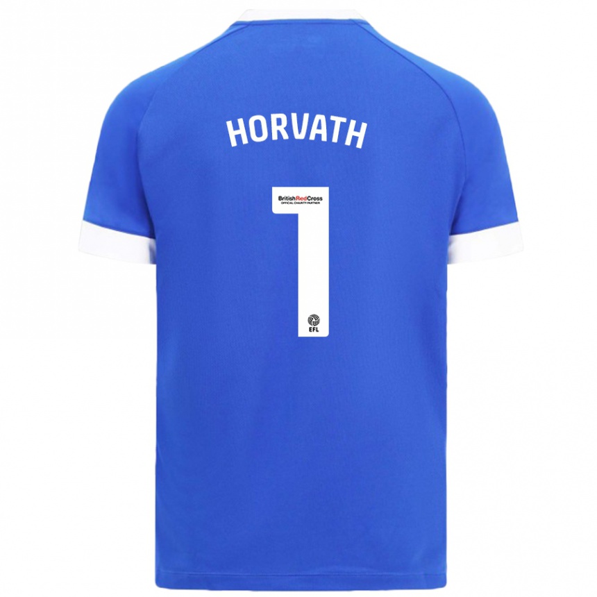 Vaikiškas Ethan Horvath #1 Dangaus Mėlyna Namų Marškinėliai 2024/25 T-Shirt