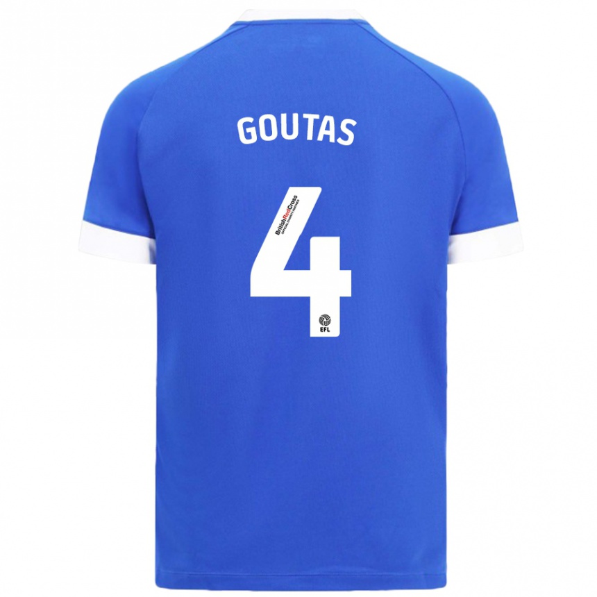 Vaikiškas Dimitrios Goutas #4 Dangaus Mėlyna Namų Marškinėliai 2024/25 T-Shirt