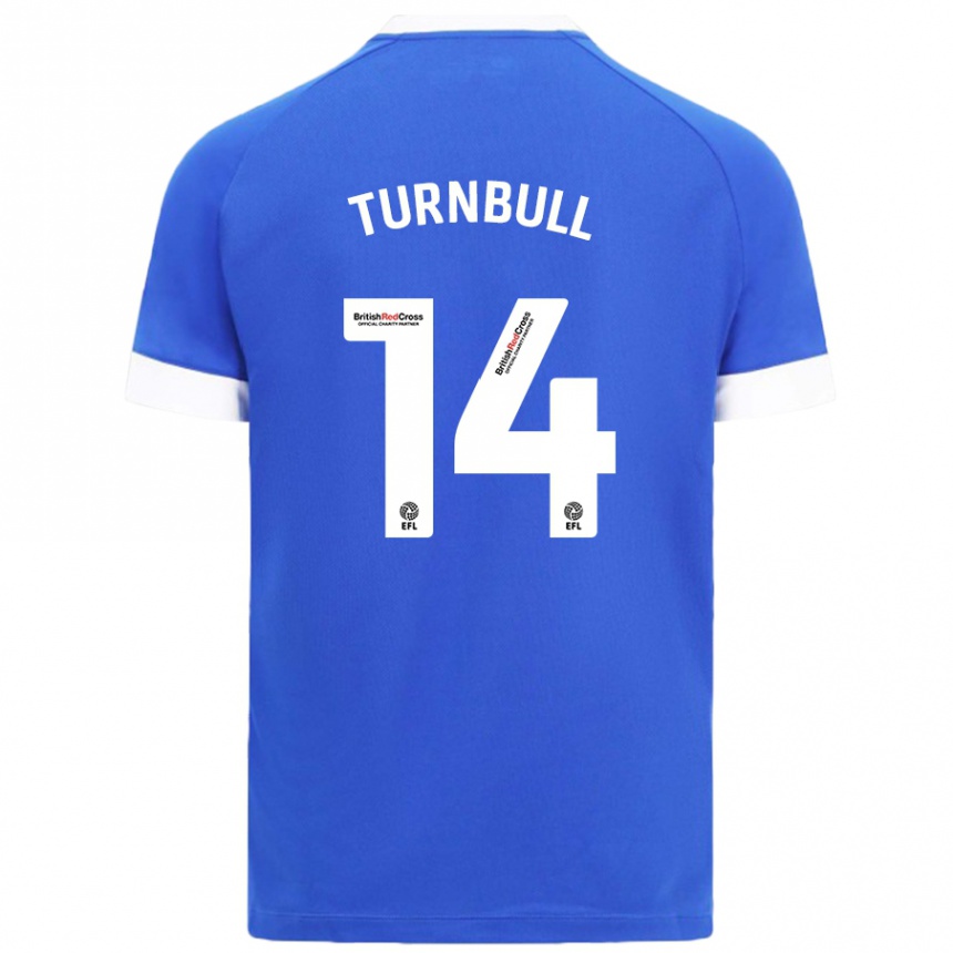 Vaikiškas David Turnbull #14 Dangaus Mėlyna Namų Marškinėliai 2024/25 T-Shirt